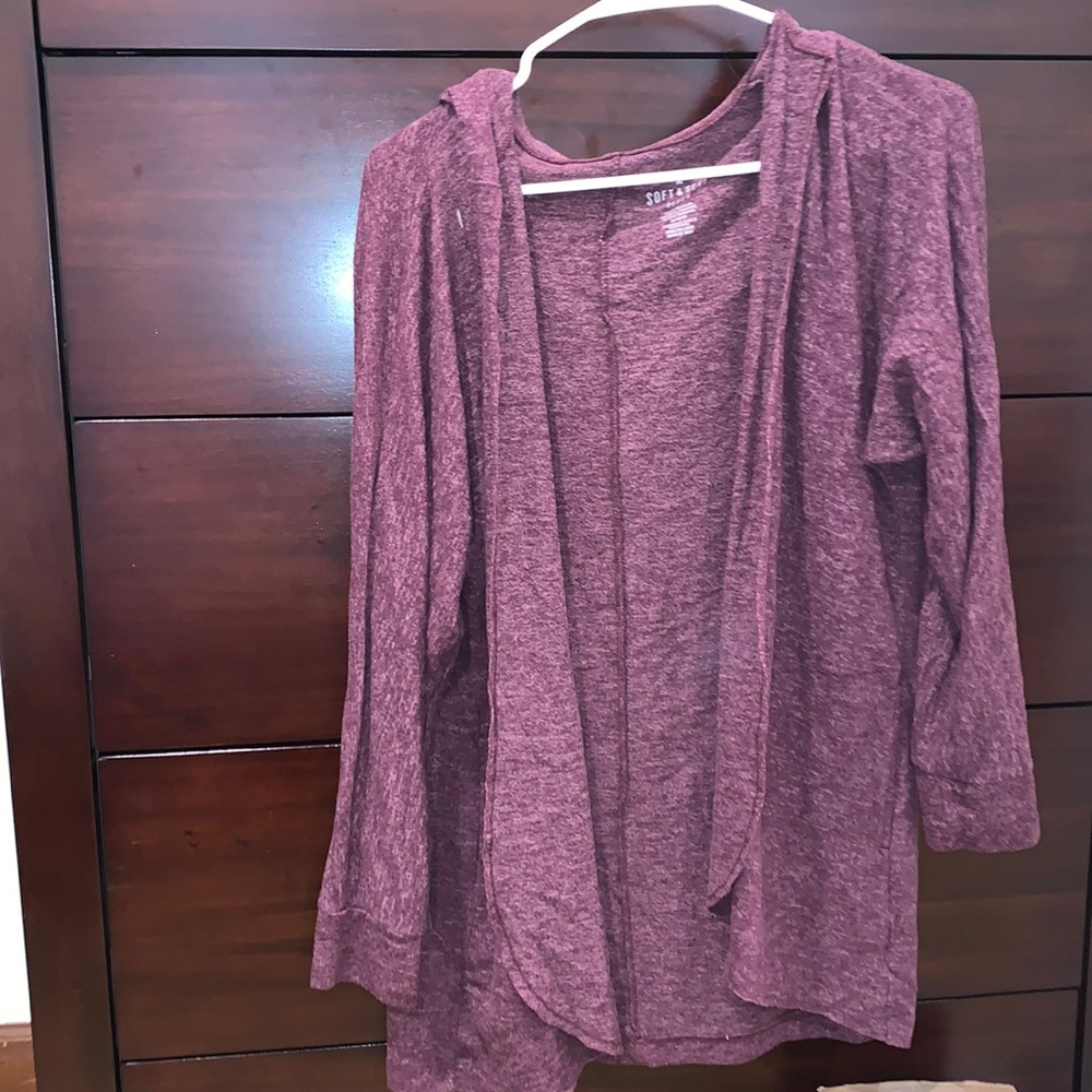 American eagle hooded cardigan